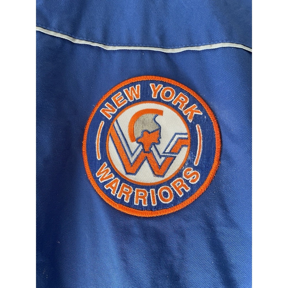 Vintage Hockey Warm Up Uniform Sz XL New York Warriors Blue Orange Bauer - Picture 6 of 16